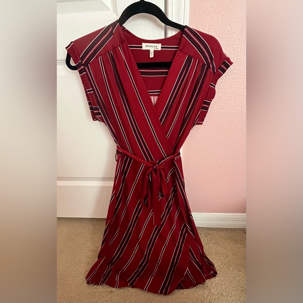 Monteau Los Angeles Red Striped Dress